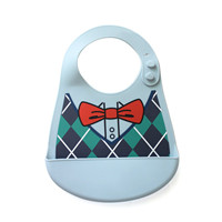 領（lǐng）結圍兜,矽膠圍嘴兜（dōu）,卡通（tōng）矽膠圍兜定製